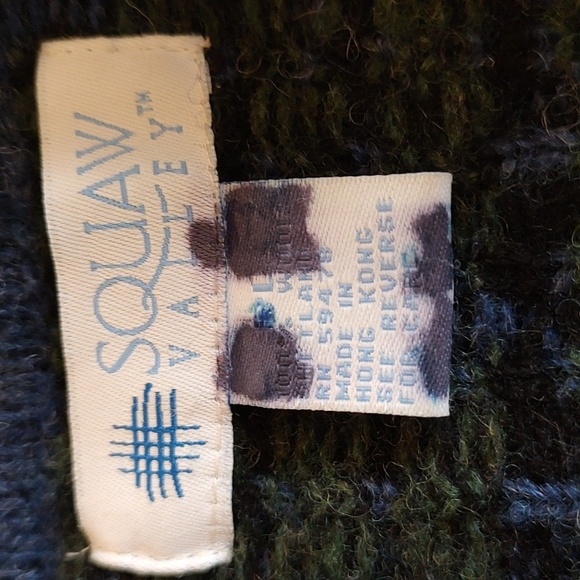 Vtg Squaw Valley Nordic Pattern Full Zip Cardigan 100% Wool Petite Large PtP 21" - Picture 7 of 7